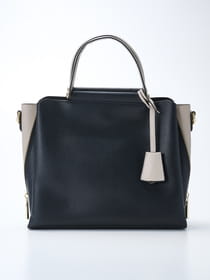 【早割30%OFF対象】【WEB限定】【2WAY】【3層式】サイドジップ バイカラー トート