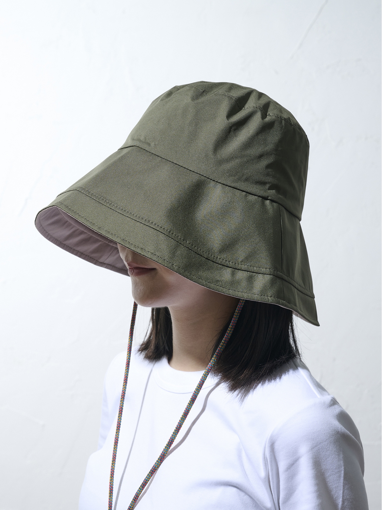 【3buy40%OFF！対象商品】【WEB限定】１級遮光遮熱撥水ロングブリム切替ハット