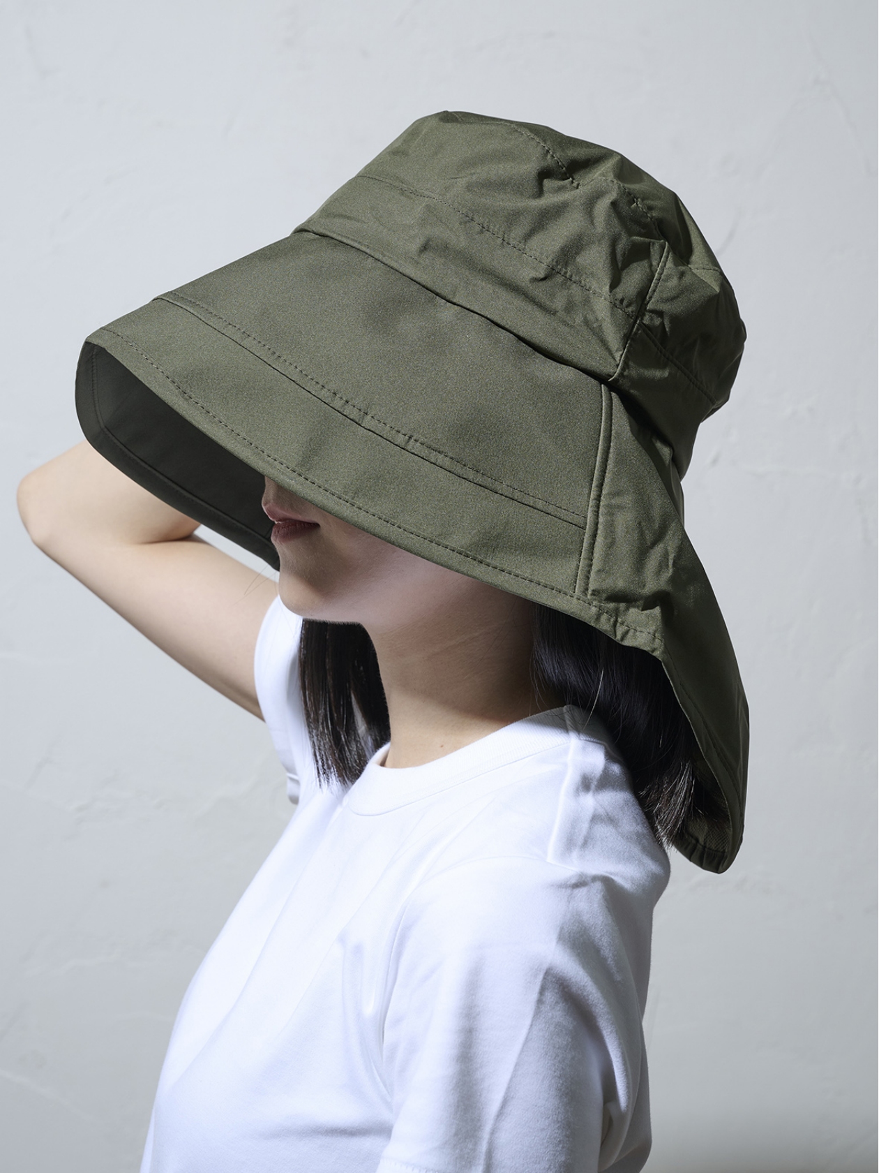 【3buy40%OFF！対象商品】【WEB限定】１級遮光接触冷感裏地バックリボン型シェードハット