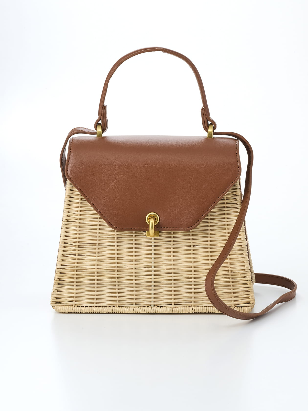 【WEB限定】【2WAY】ラタン製 手提げバッグ