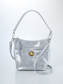 【WEB限定】【2WAY】【軽量】フロントロック フェイクレザー ワンハンドルバッグ