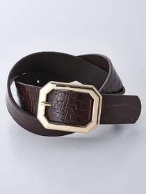 【WEB限定】クロコ型押しベルト