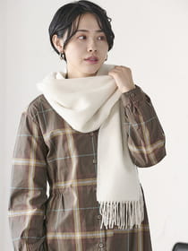 【WEB限定】カシミヤソリッドマフラー