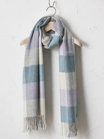 【WEB限定】カシミヤブロックチェックマフラー