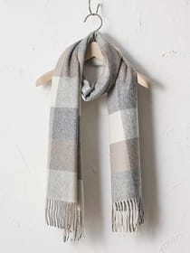 【WEB限定】カシミヤブロックチェックマフラー