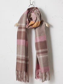 【WEB限定】ウォッシャブルウールマフラー（チェック）