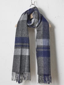 【WEB限定】ウォッシャブルウールマフラー（チェック）