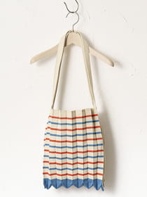 【3buy40%OFF！対象商品】【WEB限定】たためるニットボーダーバッグ