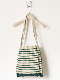 【3buy40%OFF！対象商品】【WEB限定】たためるニットボーダーバッグ