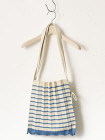 【3buy40%OFF！対象商品】【WEB限定】たためるニットボーダーバッグ