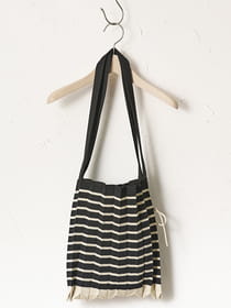 【3buy40%OFF！対象商品】【WEB限定】たためるニットボーダーバッグ
