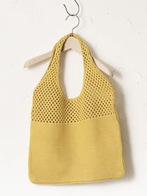 【WEB限定】編み込みニットトートバッグ