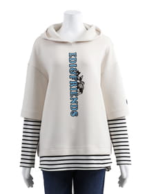 ダンボールニットレイヤードプルオーバー