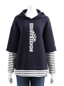 ダンボールニットレイヤードプルオーバー