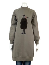 裏起毛オーバーサイズチュニックプルオーバー