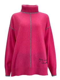 カシミヤ混タートルネックニットプルオーバー