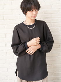 リブブラウス/ダブルクロス