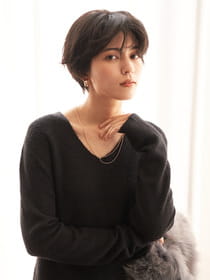 ［ニット］畦編みVネック