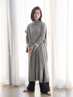 ニット］ハイゲージロングベスト（6238617）｜ファインデーション