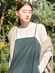 タッサーストレッチキャミドレス