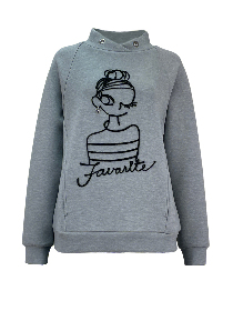 ダンボールニット刺繡プルオーバー