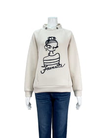 ダンボールニット刺繡プルオーバー