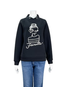 ダンボールニット刺繡プルオーバー