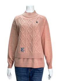 ウール混モックネックプルオーバー