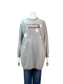 ウール混クルーネックプルオーバー