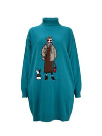 アンゴラタートルチュニックプルオーバー