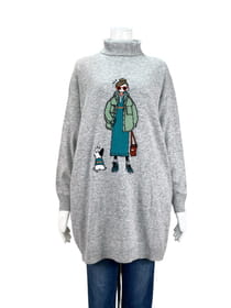 アンゴラタートルチュニックプルオーバー