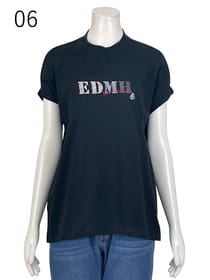 配色ロゴ刺繍カットソー