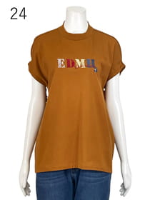 配色ロゴ刺繍カットソー