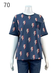 プリントクルーネックカットソー