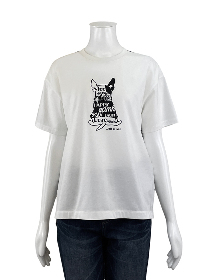 後ボーダードッキングプリントカットソー