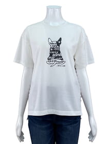 後ボーダードッキングプリントカットソー