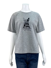 後ボーダードッキングプリントカットソー