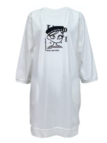 綿100%ロング丈カットソープルオーバー