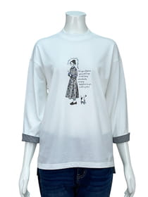 綿100％モックネックカットソープルオーバー