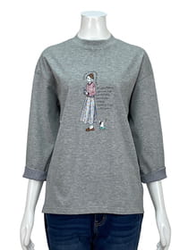 綿100％モックネックカットソープルオーバー