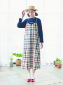 チェック柄ジャンパースカート