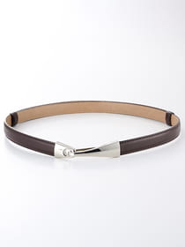 20mmシルバーバックルスライドベルト