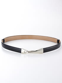 20mmシルバーバックルスライドベルト