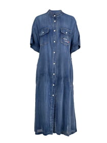 2.2oz綾デニムロングブラウス