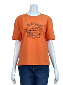 単色刺繍クルーネックカットソー