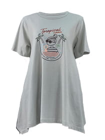 イレギュラーヘム接触冷感カットソー