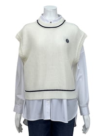 バルキーショートニットベスト