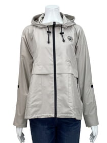 フード付きタフタブルゾン