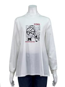 モックネックAラインカットソー