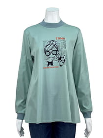 モックネックAラインカットソー